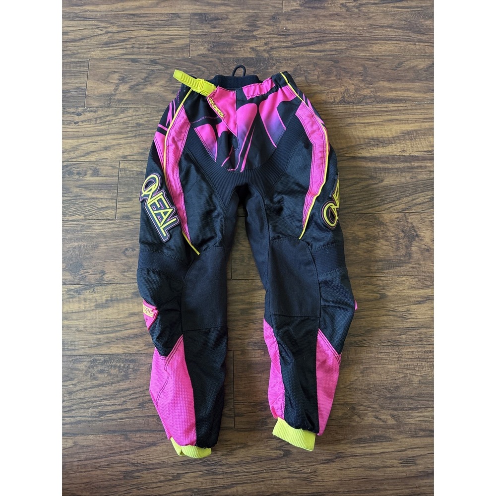 O'Neal Youth 5-6  MX Dirtbike Motorcycle/ATV Black/Neon Pink Racing Pants